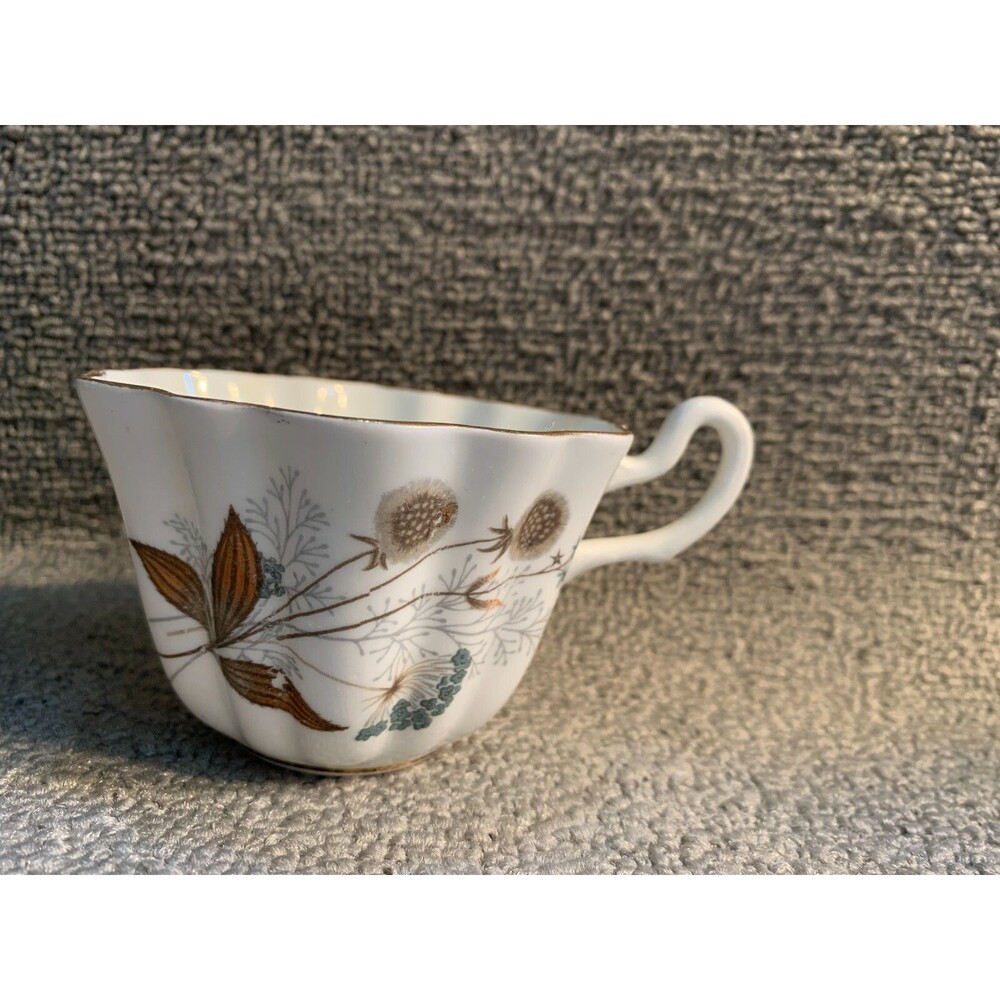 Royal Stuart Bone China Teacup White with gold trim Floral pattern